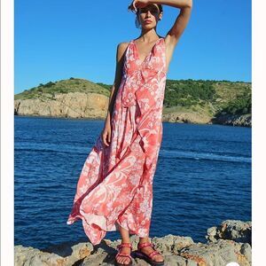 Revolve Free People Ashley Maxi Dress in Pink Combo